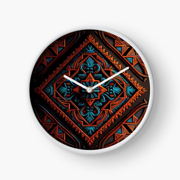 Item preview, Dark Ancient Crafty Three Dimensional Southwestern Pattern Digital Painting designed and sold by CodeAndColors.