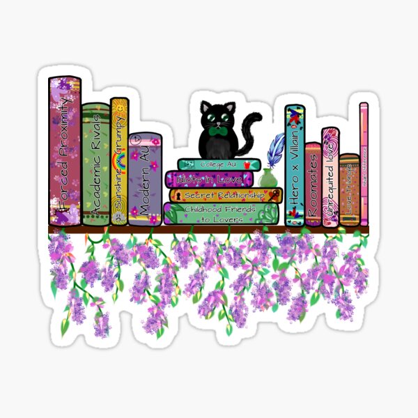 Item preview, Fanfiction Tropes Bookshelf  designed and sold by TheHermitCrab.