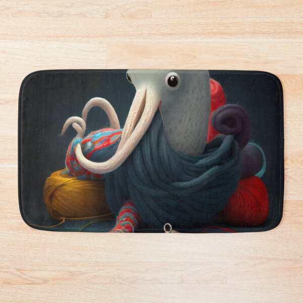 Item preview, Octopus With Yarn and Swan Digital Painting designed and sold by CodeAndColors.