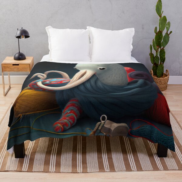 Item preview, Octopus With Yarn and Swan Digital Painting designed and sold by CodeAndColors.