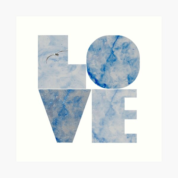 Item preview, LOVE Letters in Blue 2 designed and sold by DianeLindonCoy.