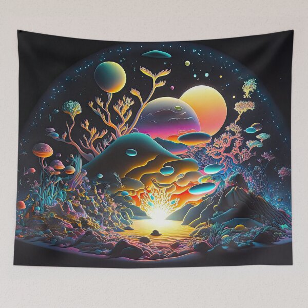 Item preview, Psychedelic Alien Landscape designed and sold by SeedDesign.