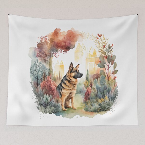 Item preview, German ShepherdDog Watercolor designed and sold by Shmueli Bell.