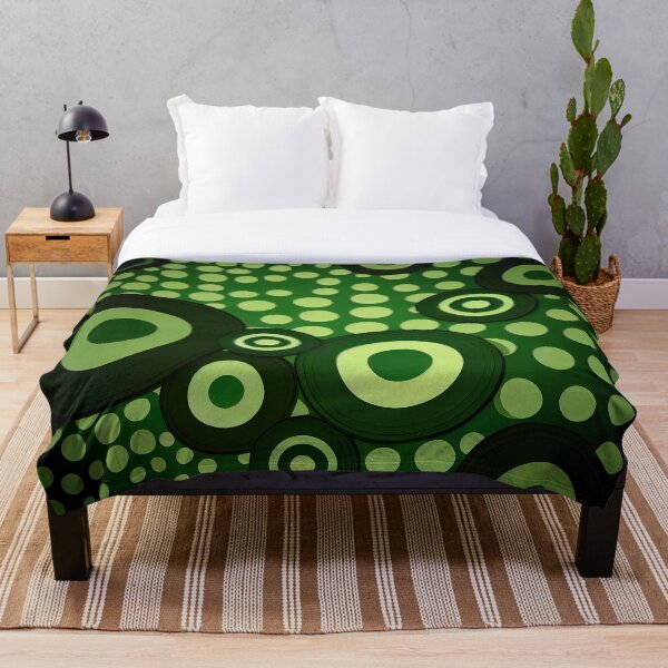 Item preview, green geometric circles pattern designed and sold by QuikiPatterns.