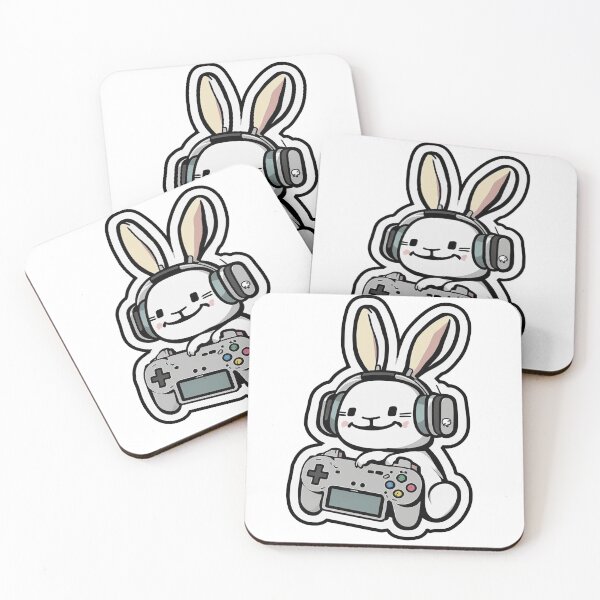 Item preview, Gamer Rabbit con auriculares designed and sold by GeekLabz.