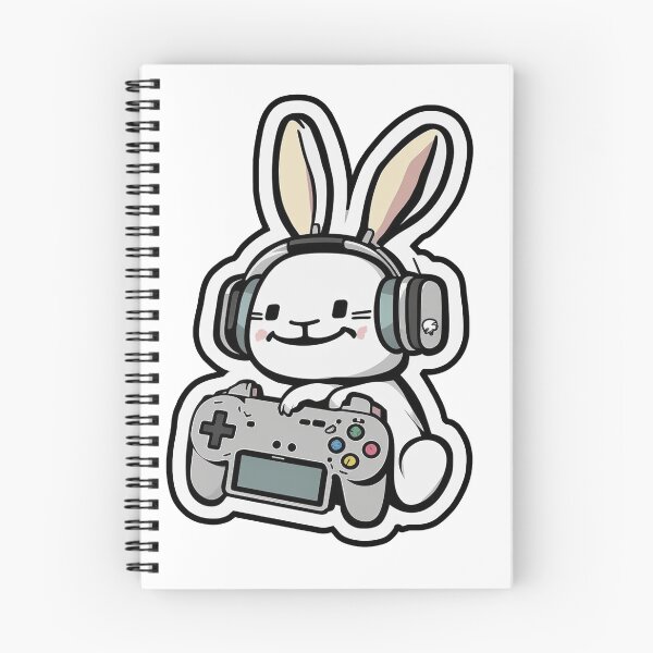 Item preview, Gamer Rabbit con auriculares designed and sold by GeekLabz.