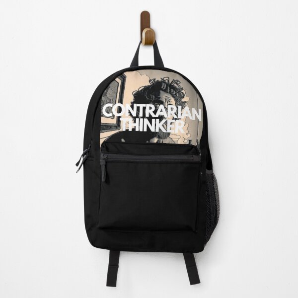Item preview, Contrarian Thinker White on Black Arts and Crafts Movement, Detailed Painting, GoPro view, Character modeling, Lo-fi, Projection mapping, charcoal colors designed and sold by EmprendeHoy.