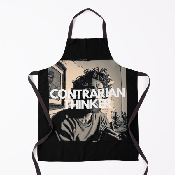 Item preview, Contrarian Thinker White on Black Arts and Crafts Movement, Detailed Painting, GoPro view, Character modeling, Lo-fi, Projection mapping, charcoal colors designed and sold by EmprendeHoy.