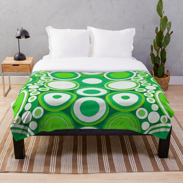 Item preview, green geometric circles pattern designed and sold by QuikiPatterns.