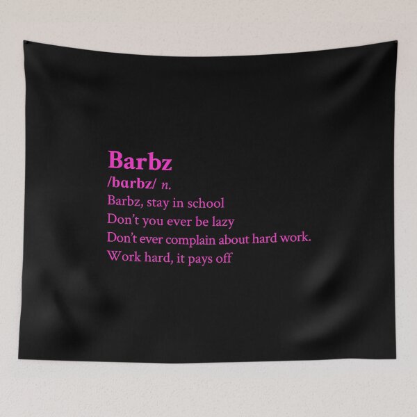 Item preview, Nicki Minaj Barbz Aesthetic Quote Black designed and sold by StickTheSong.