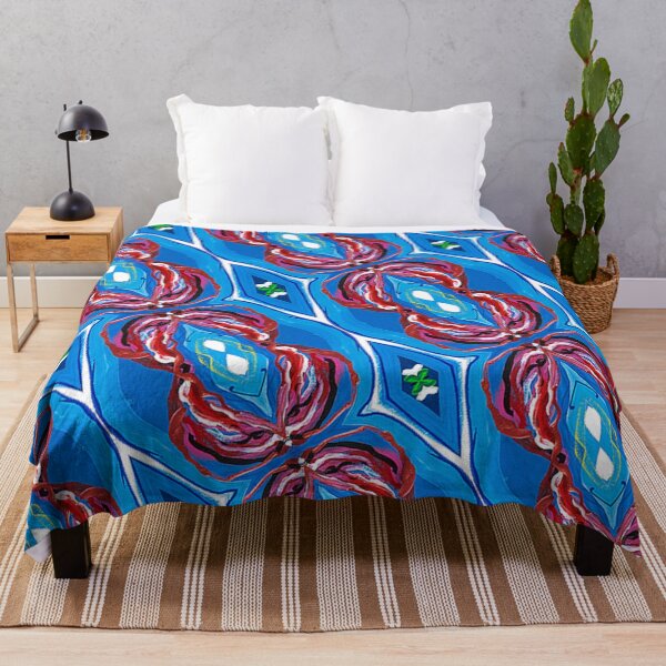 Item preview, Abstract Crab Pattern 7, Blue, Pink, Red, Green designed and sold by Joelle Burnette.