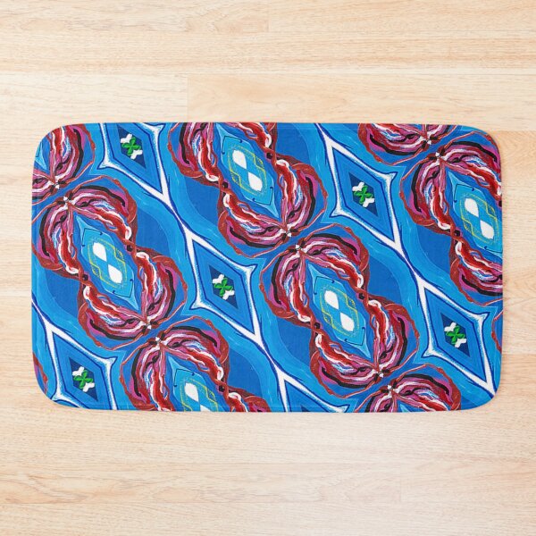 Item preview, Abstract Crab Pattern 7, Blue, Pink, Red, Green designed and sold by Joelle Burnette.