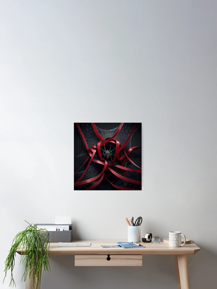 Imagen 2 de 3, Póster con la obra Equal Ribbons Spider Web Digital Painting, diseñada y vendida por CodeAndColors.