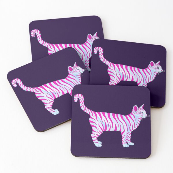 Item preview, Pink Magenta Striped Tabby Cat designed and sold by Deborah Camp.