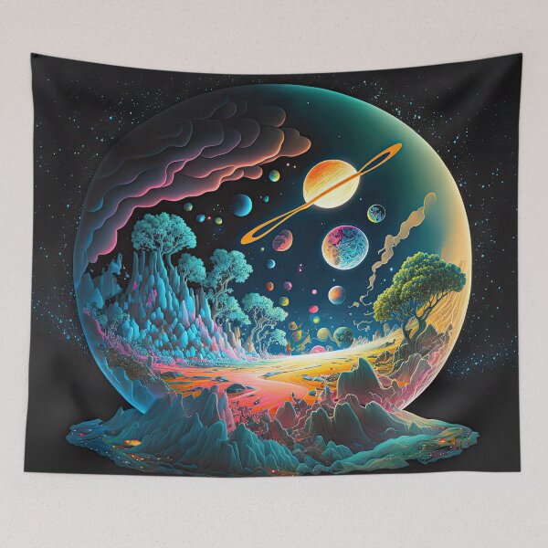 Item preview, Psychedelic Alien Landscape designed and sold by SeedDesign.