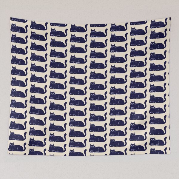 Item preview, Moody blue cat upset mood  designed and sold by IULIART.