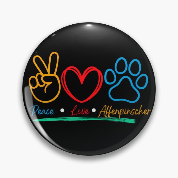 Item preview,  Peace Love Affenpinscher Dog Art designed and sold by TheWildFlix.