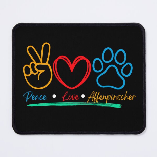 Item preview,  Peace Love Affenpinscher Dog Art designed and sold by TheWildFlix.