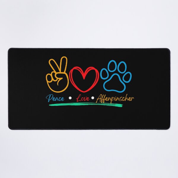Item preview, Peace Love Affenpinscher Dog Art designed and sold by TheWildFlix.