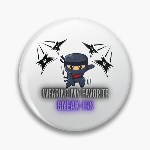 Item preview, Cartoon Ninja wearing favorite sneakers funny cute wordplay designed and sold by PixelPizzazz.
