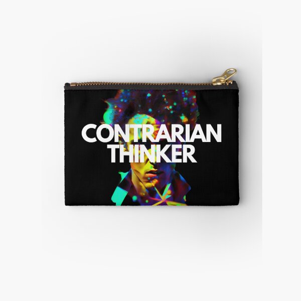 Item preview, Contrarian Thinker White on Black kaleidoscopic, Auroracore, Glitchcore, Analog photography, Houdini rendering, Flat, gameart, clean colors designed and sold by EmprendeHoy.