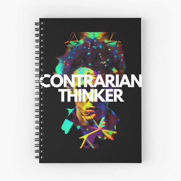 Item preview, Contrarian Thinker White on Black kaleidoscopic, Auroracore, Glitchcore, Analog photography, Houdini rendering, Flat, gameart, clean colors designed and sold by EmprendeHoy.