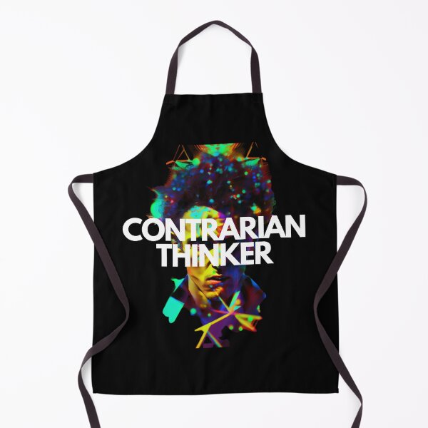 Item preview, Contrarian Thinker White on Black kaleidoscopic, Auroracore, Glitchcore, Analog photography, Houdini rendering, Flat, gameart, clean colors designed and sold by EmprendeHoy.