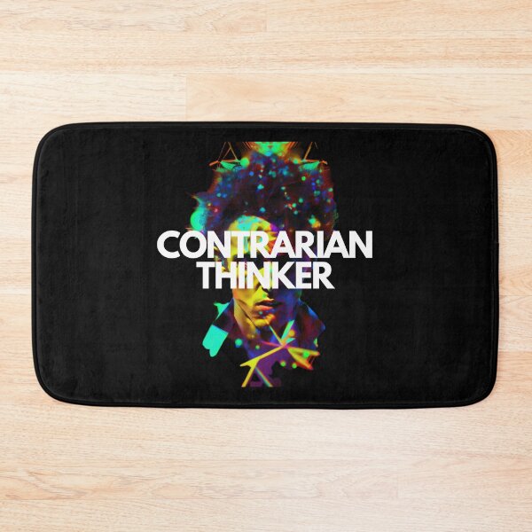 Item preview, Contrarian Thinker White on Black kaleidoscopic, Auroracore, Glitchcore, Analog photography, Houdini rendering, Flat, gameart, clean colors designed and sold by EmprendeHoy.