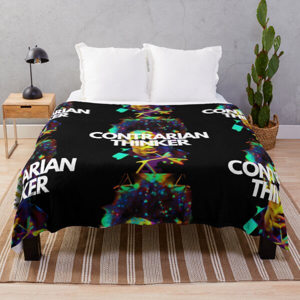 Item preview, Contrarian Thinker White on Black kaleidoscopic, Auroracore, Glitchcore, Analog photography, Houdini rendering, Flat, gameart, clean colors designed and sold by EmprendeHoy.