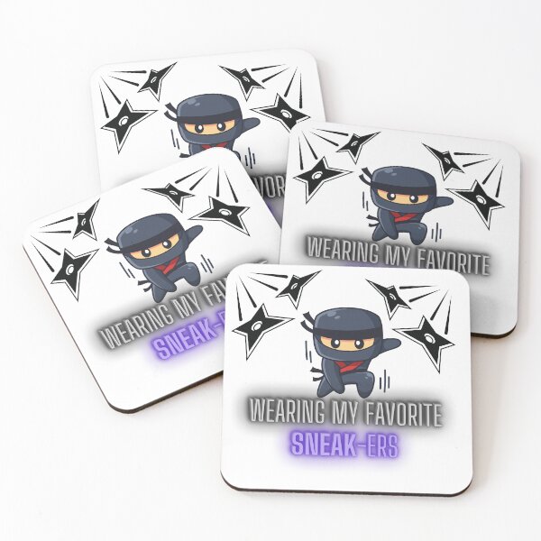 Item preview, Cartoon Ninja wearing favorite sneakers funny cute wordplay designed and sold by PixelPizzazz.