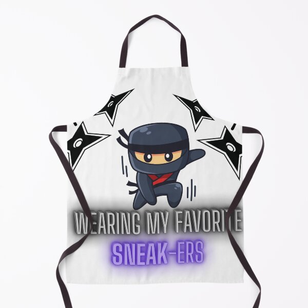 Item preview, Cartoon Ninja wearing favorite sneakers funny cute wordplay designed and sold by PixelPizzazz.