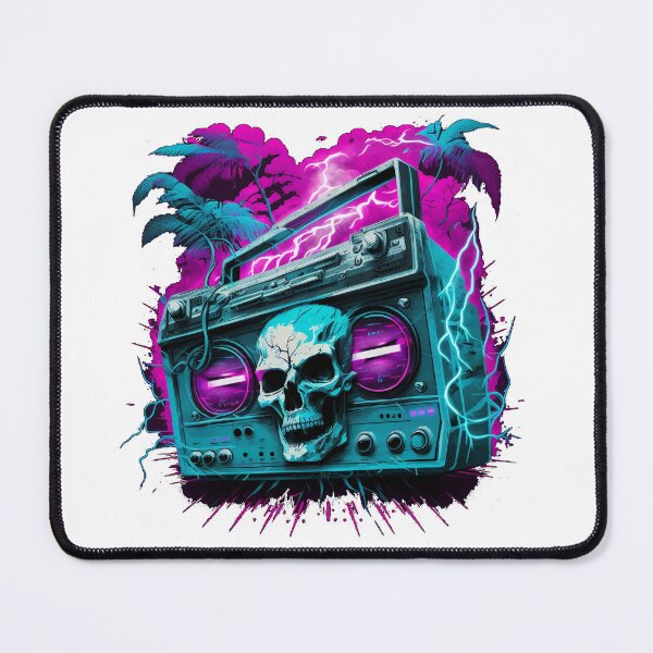 Item preview, Raging Skull Vaporwave Boombox designed and sold by Synthtier.