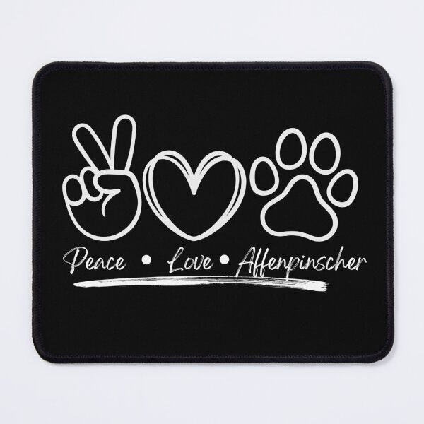 Item preview, Peace Love Affenpinscher Dog Art 2 designed and sold by TheWildFlix.