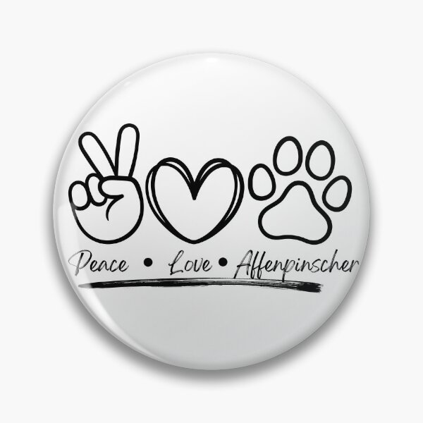 Item preview, Peace Love Affenpinscher Dog Art 3 designed and sold by TheWildFlix.