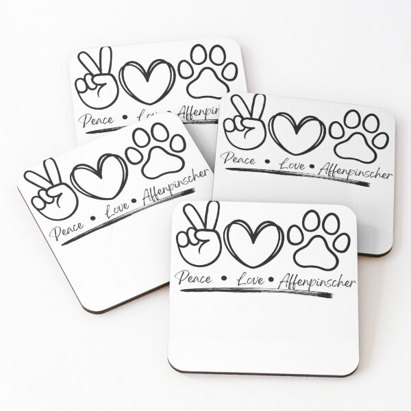 Item preview, Peace Love Affenpinscher Dog Art 3 designed and sold by TheWildFlix.