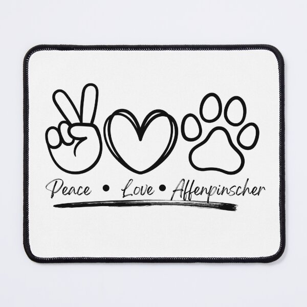 Item preview, Peace Love Affenpinscher Dog Art 3 designed and sold by TheWildFlix.