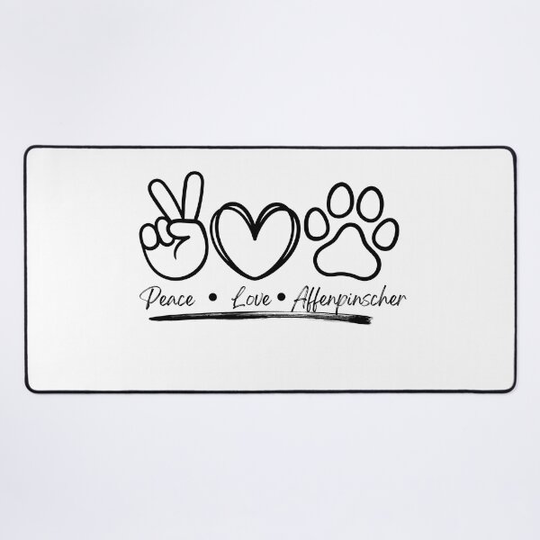 Item preview, Peace Love Affenpinscher Dog Art 3 designed and sold by TheWildFlix.