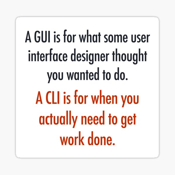 Item preview, GUI vs CLI designed and sold by unixorn.