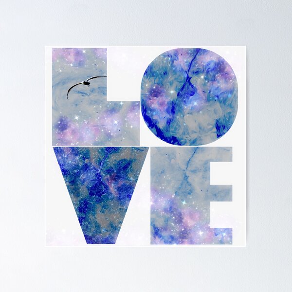 Item preview, LOVE Letters in Blue 1 designed and sold by DianeLindonCoy.