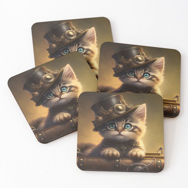 Item preview, Steampunk Kitten designed and sold by LuxindaSwirl.
