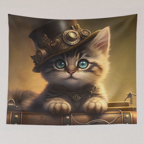 Item preview, Steampunk Kitten designed and sold by LuxindaSwirl.