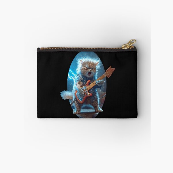Item preview, Heavy Metal Cat Playing A Guitar designed and sold by Kit-Tees.