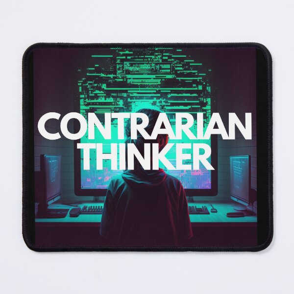 Item preview, Contrarian Thinker White on Black Cyberpop, Fotocollage, DSLR, CGsociety, 500px, game item, bleak colors, Medicalcore, fluorescent lighting designed and sold by EmprendeHoy.