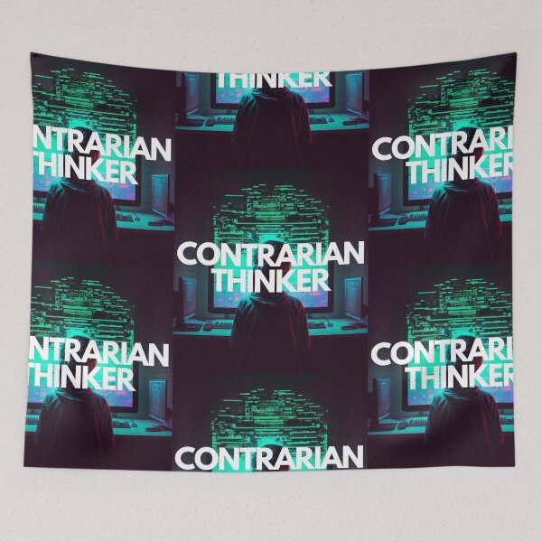 Item preview, Contrarian Thinker White on Black Cyberpop, Fotocollage, DSLR, CGsociety, 500px, game item, bleak colors, Medicalcore, fluorescent lighting designed and sold by EmprendeHoy.