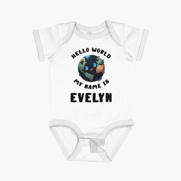 Item preview, Hello World My Name Is Evelyn designed and sold by Impostrich.