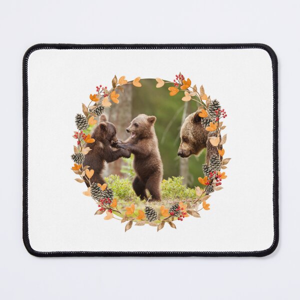 Item preview, Cute mama bear with playful baby bear cubs, gifts for animal lovers designed and sold by haRexia.
