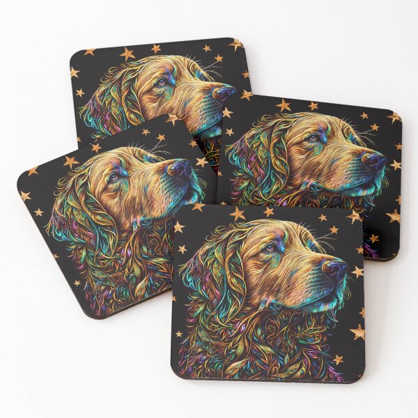 Item preview, Colorful Golden Retriever designed and sold by Peggy Collins.