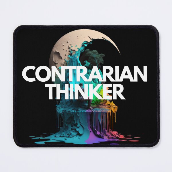 Item preview, Contrarian Thinker White on Black Dripping Paint, landscape, Animation, Contrasty, Projection mapping, contrasted colors, Mermaid, moon lighting designed and sold by EmprendeHoy.