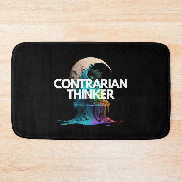 Item preview, Contrarian Thinker White on Black Dripping Paint, landscape, Animation, Contrasty, Projection mapping, contrasted colors, Mermaid, moon lighting designed and sold by EmprendeHoy.