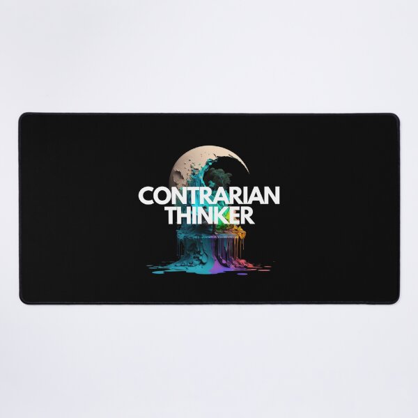 Item preview, Contrarian Thinker White on Black Dripping Paint, landscape, Animation, Contrasty, Projection mapping, contrasted colors, Mermaid, moon lighting designed and sold by EmprendeHoy.